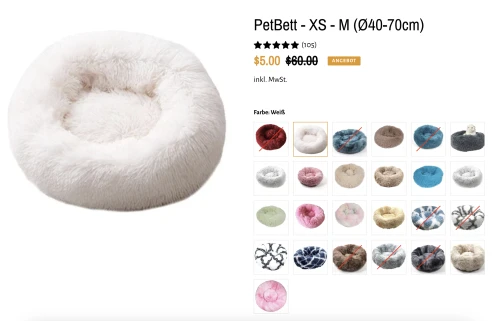 Petbett Gutschein