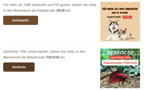 ZooShopXXL Rabattcode