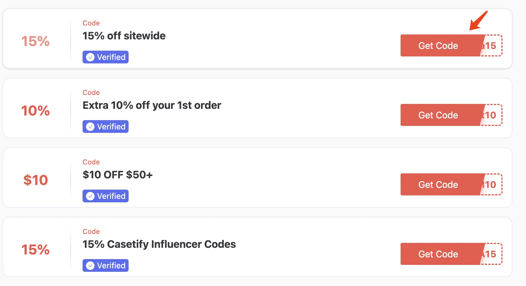 1. Click on "Get Code".