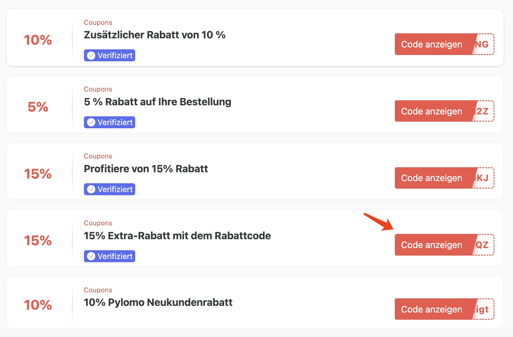 1. Klicken Sie auf "Code anzeigen".