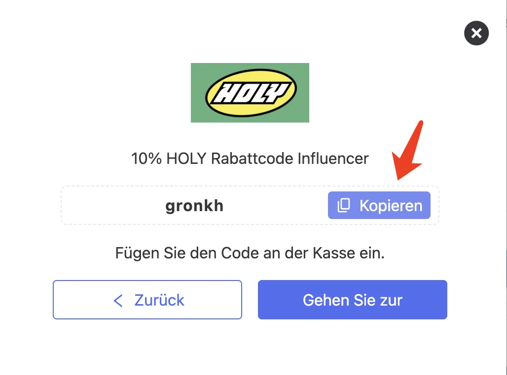 2. Klicken Sie auf "Kopieren".