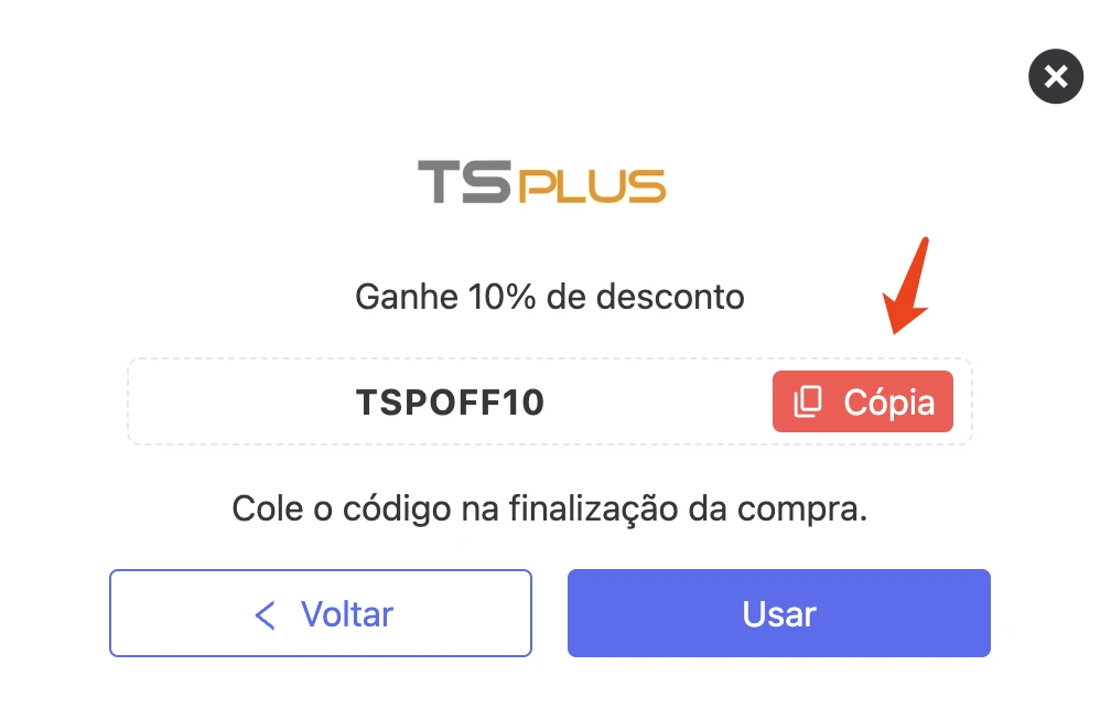 2. Clique em “Copiar“.
