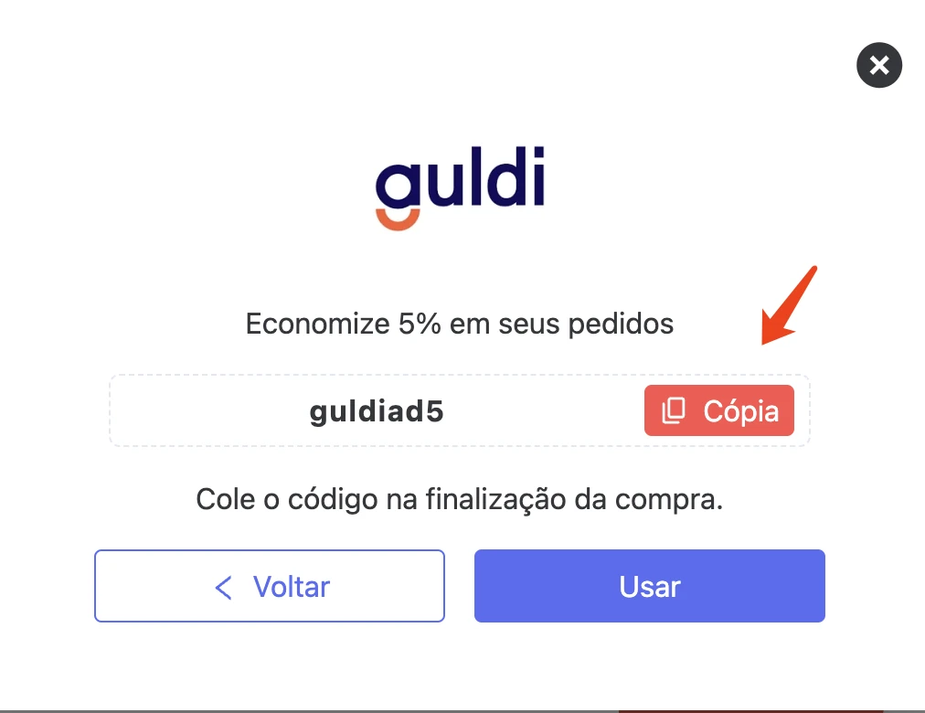 2. Clique em “Copiar“.