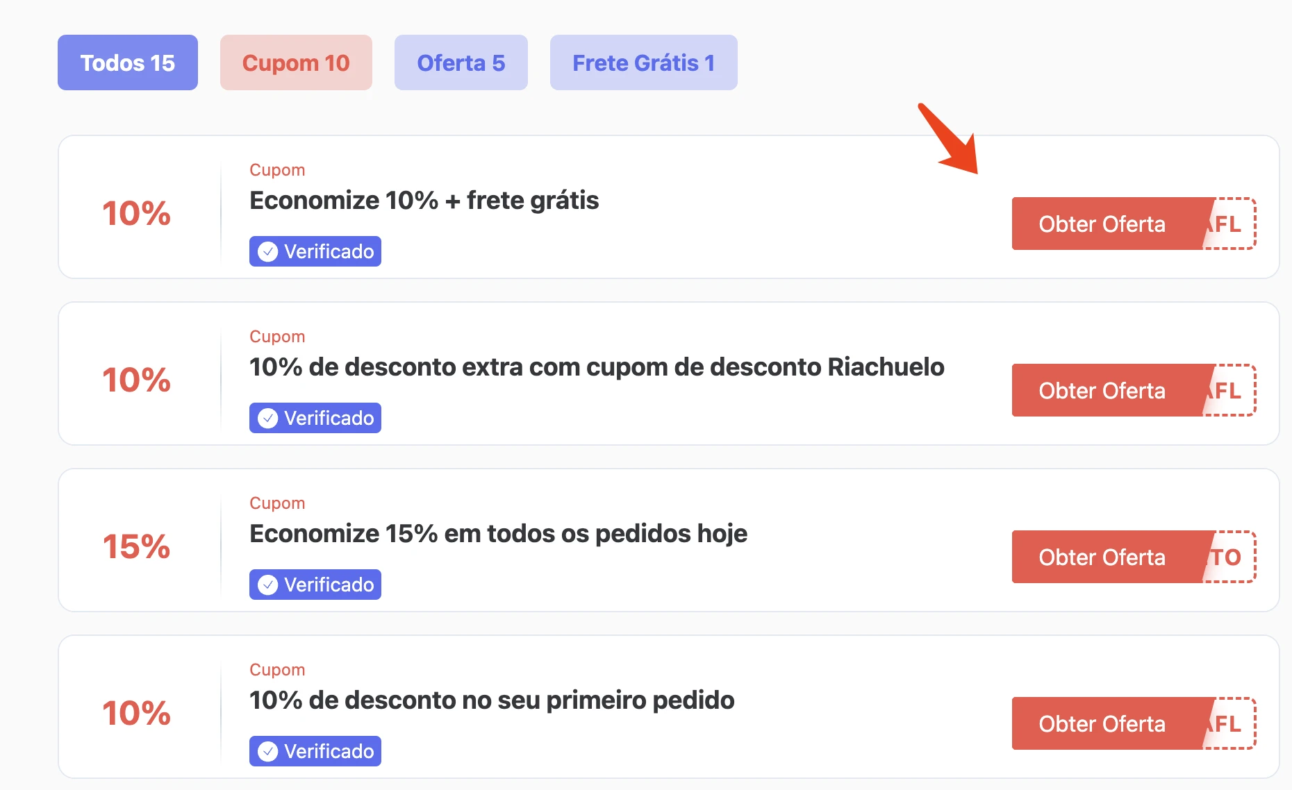 1. Clique em “Obter Cupom“.