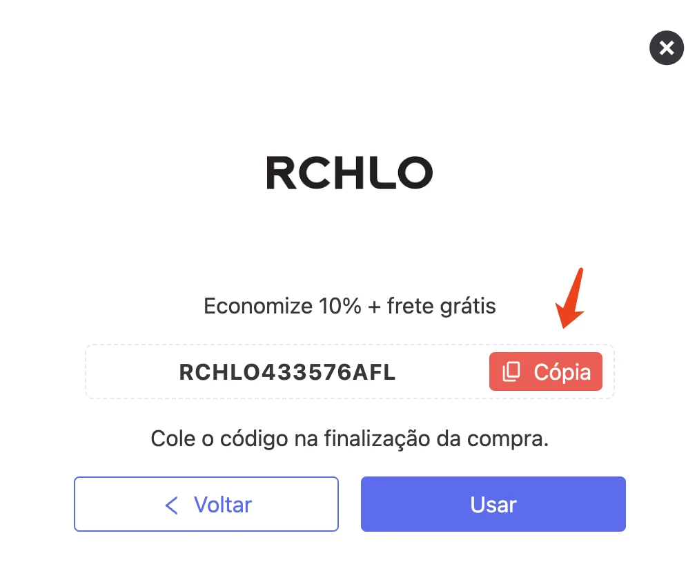 2. Clique em “Copiar“.